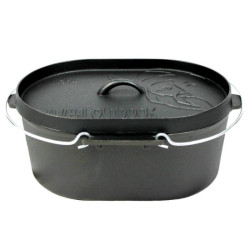 Liatinový oválny hrniec Dutch oven Valhal Outdoor 9 l