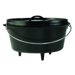 Dvojitý liatinový hrniec Lodge Camp Dutch Oven s pokrievkou 7,6 l