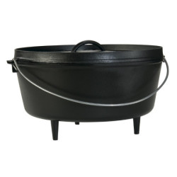 Dvojitý liatinový hrniec Lodge Camp Dutch Oven s pokrievkou 9,4 l